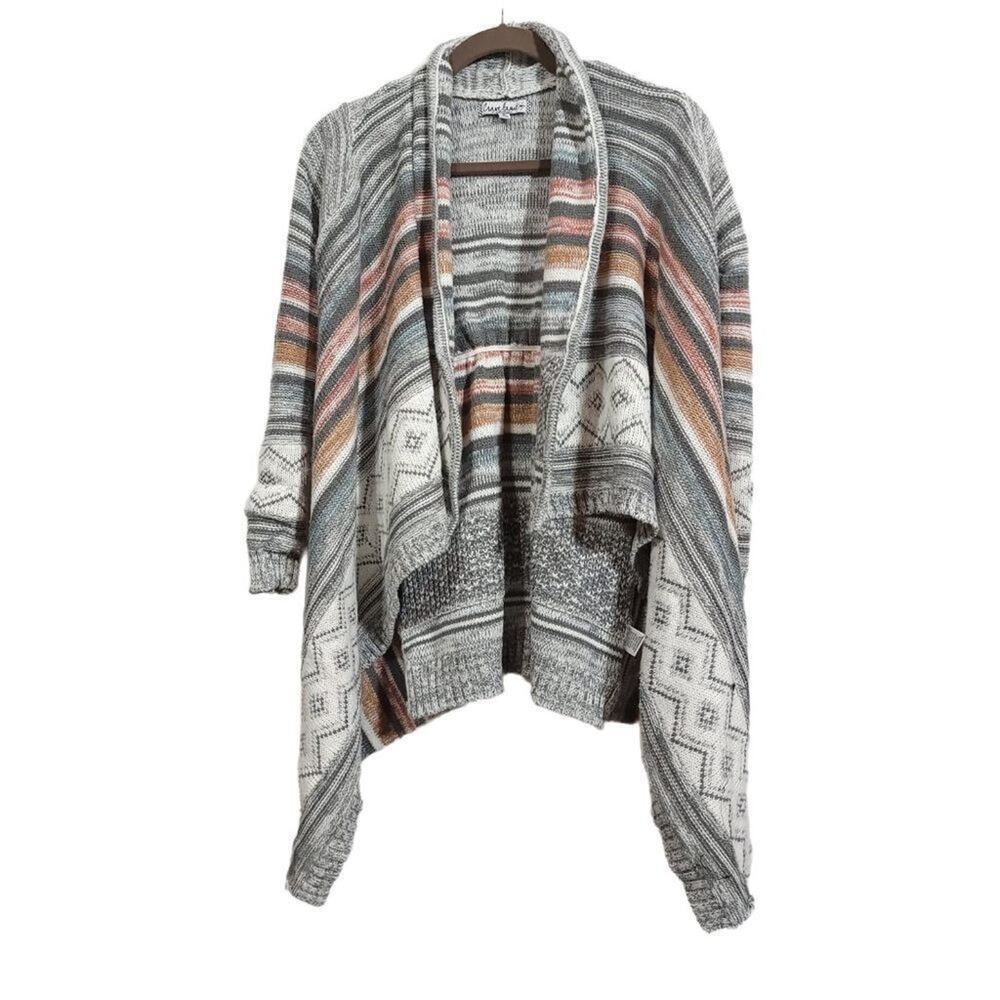 Crave Fame CardiganSweater Almost Famous Juniors Knit Waterfall Long Sleeve Sma 